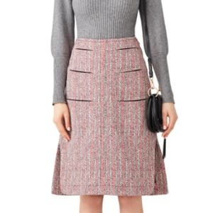Carven rose tweed skirt - size 44 / L